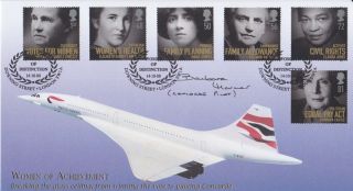 Gb Stamps Buckingham First Day Cover 2008 Concorde Signed Barbara Harmer 7/7