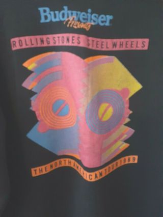 Vintage (1989) The Rolling Stones Steel Wheels Tour Concert Sweatshirt Xl