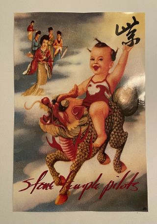 Vintage 1994 Stone Temple Pilots Purple Full Size Poster 30” X 20” 90s Rock Band
