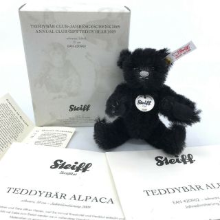 Steiff Club Miniature Teddy Bear 2009 Alpaca Plush 10cm 4in Boxed Certificate