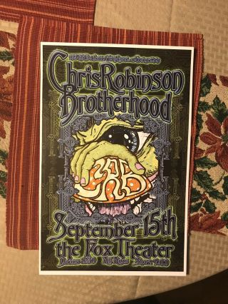 Chris Robinson Brotherhood Concert Poster Fox Theatre Black Crowes