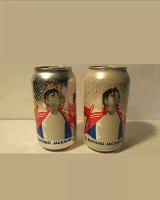 2 Full Michael Jackson Pepsi Generations Limited Edition Cans 1 Pepsi 1 Diet
