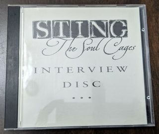 Sting The Soul Cages Interview Disc A&m Records 1991 Promo Cd