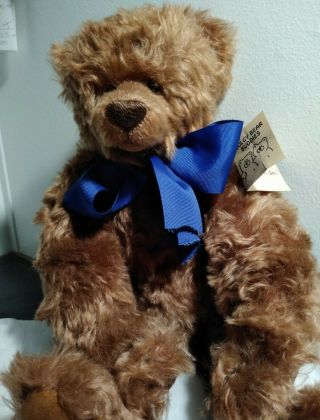 Mohair Bear Always Ready For A Good Time By Lorna - Dee Johnson Bulgy Bear Buddies