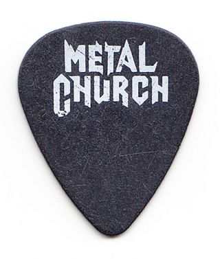 Vintage Metal Church Single - Sided Black Guitar Pick - 1991 Tour