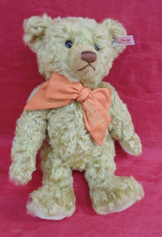 Steiff Club Edition 2009 Teddy Bear Le Mohair Orange Bow 420979/00263