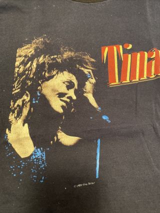 Vintage 1985 Tina Turner Vintage Concert T - Shirt Private Dancer Size Medium