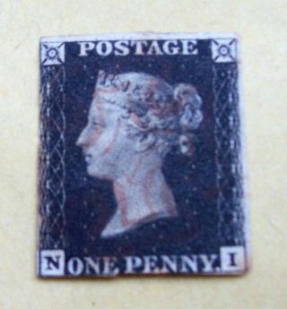 Great Britain 1840 Penny Black (n I) Queen Victoria Stamp