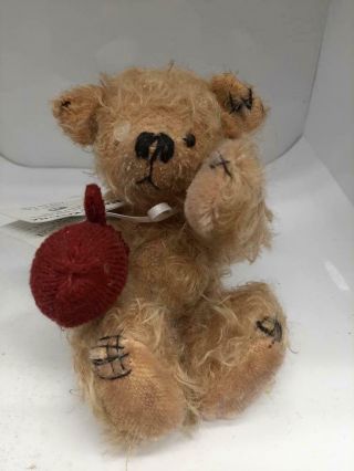 Vintage 7 " Ooak Mohair Teddy Bear By Artist Amy Katz,  Fully Jointed,  Mohair