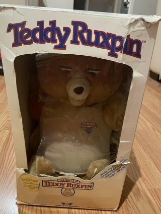 World Of Wonder Vintage Teddy Ruxpin 1988 Animated Talking Bear W/box