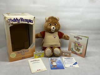 Vintage 1985 Teddy Ruxpin With 1 Book & 2 Tapes Please Read