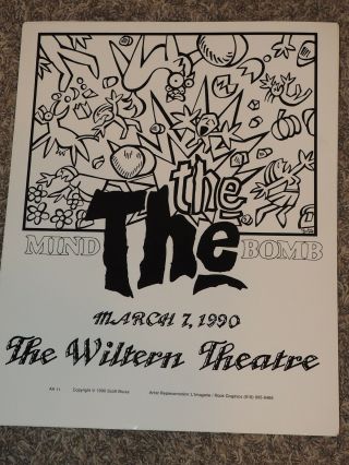 The The Mind Bomb Concert Posterthe Wilkern Theatre Los Angeles March 1990