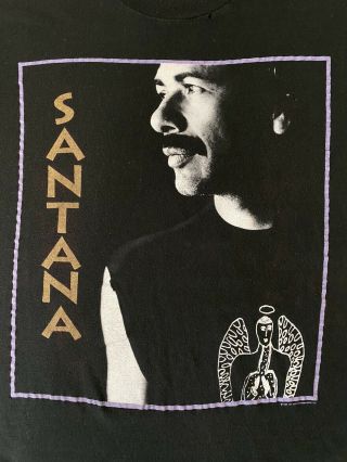 Vintage 90s Carlos Santana 1991 Concert Tour Made In Usa Tee Xl T - Shirt Rare