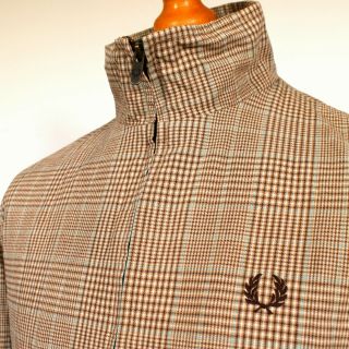 Fred Perry Prince Of Wales Harrington Jacket (m/l - Brown) Mod 60 