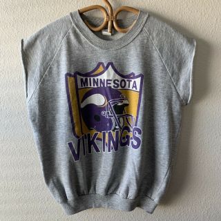 Vintage 80s Minnesota Vikings Nfl Football Sweatshirt T Shirt Usa Large 5050