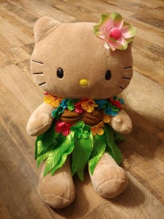Hello Kitty Retired Sunkissed Hawaiian Build A Bear Babw Plush W/ Hula Outfit