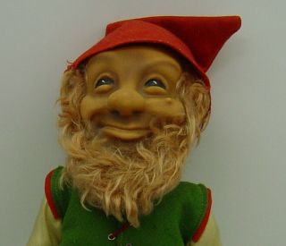 large vintage 50s Steiff felt doll Gucki Gnome Dwarf with button and tag 30 cm 3