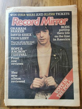 Record Mirror December 3rd 1977 Rods Cover Generation X Poster