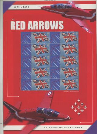 The Red Arrows 40 Years Of Excellence Smilers Sheet.