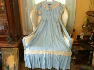 Vintage Candi Jones Dress Blue Prairie Renaissance Faire Gunne Sax Type Sz 9