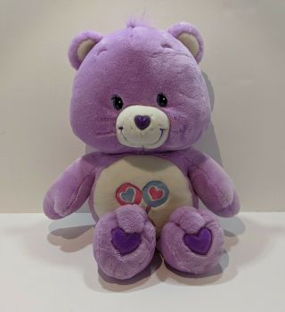 Care Bear Vintage 2003 Jumbo 26 " Plush Share Bear Purple Care Bear