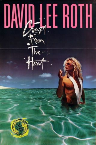 Van Halen David Lee Roth 1985 Crazy Vintage Promo Poster