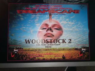 Dreamscape Woodstock 2 Dance Rave Flyer.  A2 Poster 1993 - Near.