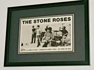 The Stone Roses Framed A4 1989 `debut Album `original Band Promo Rare Poster