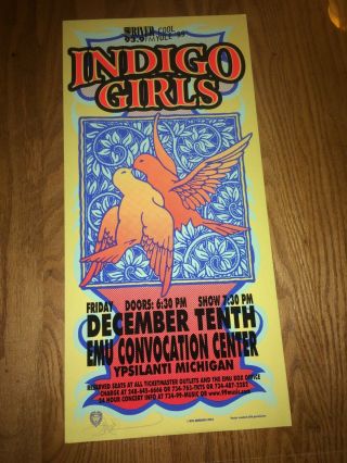 The Indigo Girls Concert Poster Michigan 1999 By Mark Arminski