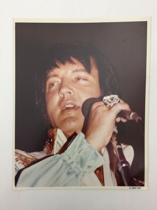Elvis Presley 45,  Yr Old Vintage 8x10 Photo 7/27/76 Syracuse Ny L Leech