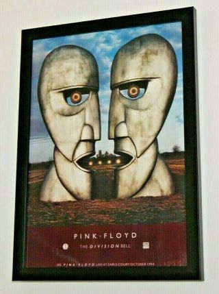 Pink Floyd Framed A4 1994 `division Bell` Album Band Promo Art Poster