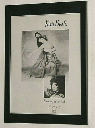 Kate Bush Framed A4 1985 `running Up That Hill` Single Band Poster