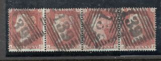 Fine Strip Of Four S.  G.  17,  One Penny Small Crown,  Perf Sixteen,  Die 1,  Alp 2.