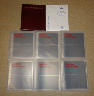 7 X Royal Mail 1st Day Stamp Cover Albums & 10 X Album Leaves - D6