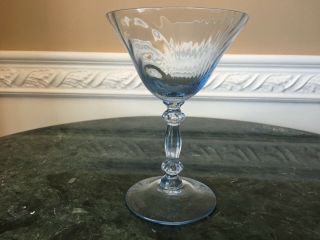 Vintage Cambridge Moonlight Blue Caprice 5 3/4 " Tall Champagne Glass