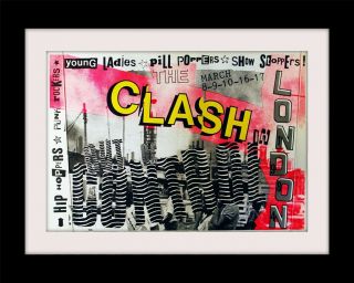 The Clash Live In London Punk Vintage Style Framed Poster Print Uk Made Ref20