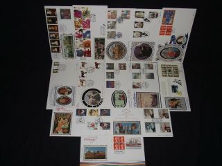 Gb First Day Covers 1997 X 13 All Benham Silk Officials With Special Cancels.