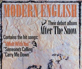 Modern English 1983 After The Snow Promo Poster 2
