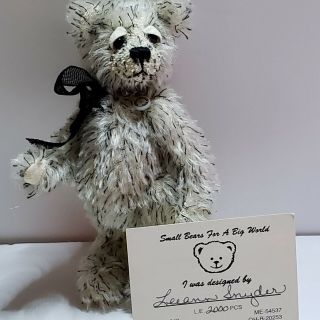 World Of Miniature Bears Dudley 853 White Mohair 5 " Leann Snyder 2000