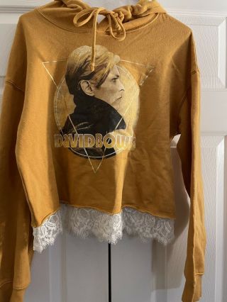 David Bowie Hooded Sweatshirt Size Medium