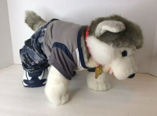 Build A Bear Siberian Husky Dog Puppy Plush Stuffed Animal Outfit Retired BABW 2