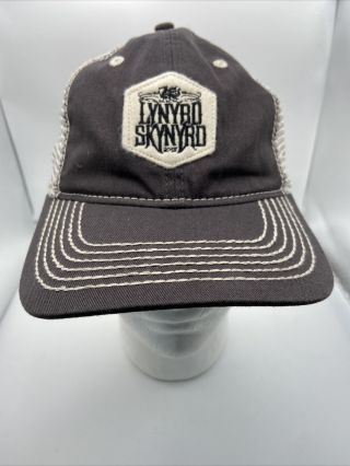 Lynyrd Skynyrd Hat Cap Black & White Mesh Paramount Apparel One Size