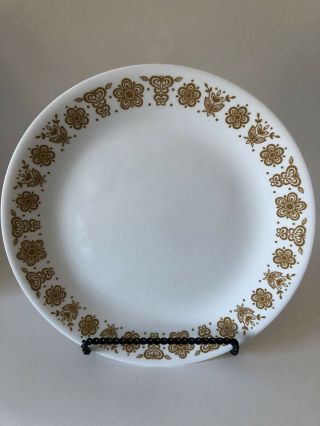 Set Of 6 Vintage Corelle Corning Butterfly Gold 10 1/4” Dinner Plates