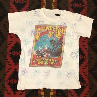 Vintage Grateful Dead Band Tee Shirt 1991 Without A Net Tour All Over Print L/xl