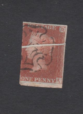 Gb Qv 1841 Sg8 1d Penny Red Printing Error Fold In Paper