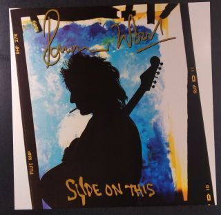 Ronnie Wood Poster Promo Flat 12x12 Rare Vhtf 1992 Slide On This Stones