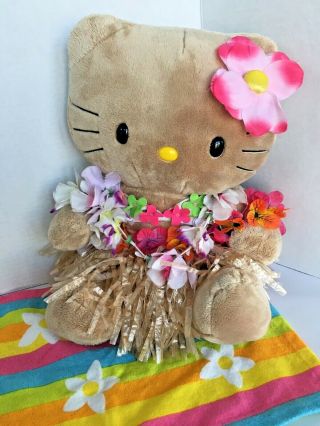 Build A Bear Sunkissed Tan Hello Kitty Tropical Bikini Gold Hawaiian Hula Lei