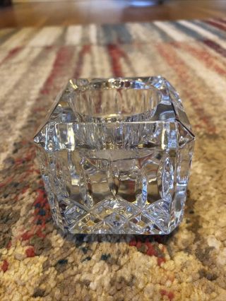 Square Votive Candle Holder Candlestick Waterford Crystal Lismore Pattern 2 5/8 "