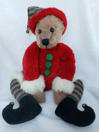 1999 Ganz Cottage Collectibles Holiday Elf Bear " Jangles " Mary Holstad