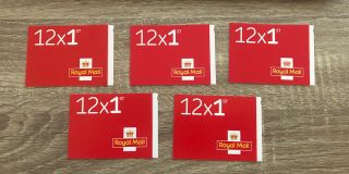 Royal Mail - 5 Books Of 1st Class Stamps - 60 First Class Stamps -